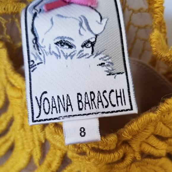 Yoana Baraschi Honeycomb Yellow Lace Dress 8 - Picture 7 of 8